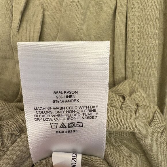 Express Women's Skimming Linen Blend Bubble Tank Size XS Ruched Shoulder NWT $48 - Picture 14 of 14